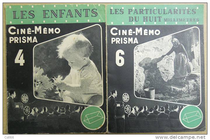 1951 à 1953 Lot 5 Brochures Ciné-Mémo In°1 Initiation,N°4 Les Enfants,N°6 Particularités 8 Mm,N°7 EtN°8 éditeur PRISMA - Lots De Plusieurs Livres