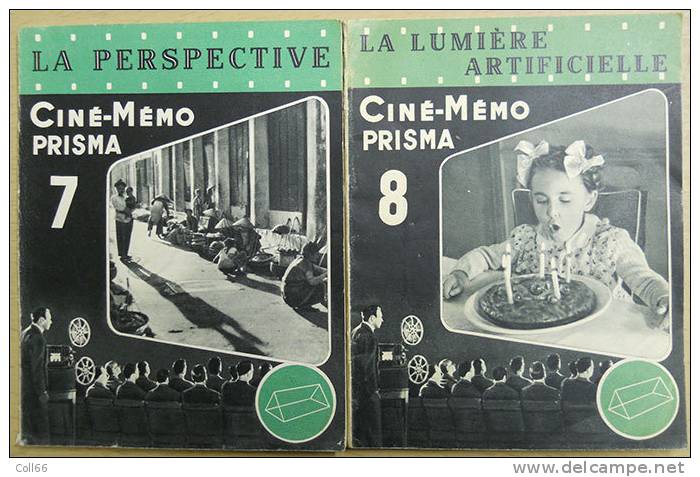 1951 à 1953 Lot 5 Brochures Ciné-Mémo In°1 Initiation,N°4 Les Enfants,N°6 Particularités 8 Mm,N°7 EtN°8 éditeur PRISMA - Lots De Plusieurs Livres
