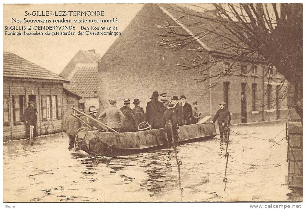 ST-GILLES-LEZ-TERMONDE - Bezoek Koning & Koningin Aan Geteisterden Der Overstromingen - Dendermonde