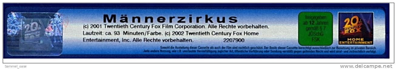 VHS Video  ,  Männer-Zirkus  - Beziehungskomödie  -  Mit Ashley Judd , Greg Kinnear , Hugh Jackman   -  Von 2001 - Romantique