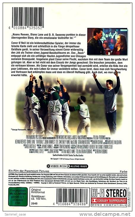 VHS Video  ,  Hardball  - Baseball  -  Drama  -  Von 2000 - Sports