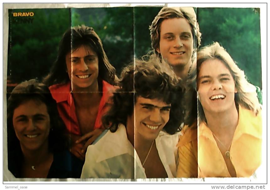Musik Poster  - Band Kenny  -  Rückseitig Jimy Hendrix  -  Ca. 78 X 51,5 Cm  -  Von Bravo  Ca. 1978 - Posters