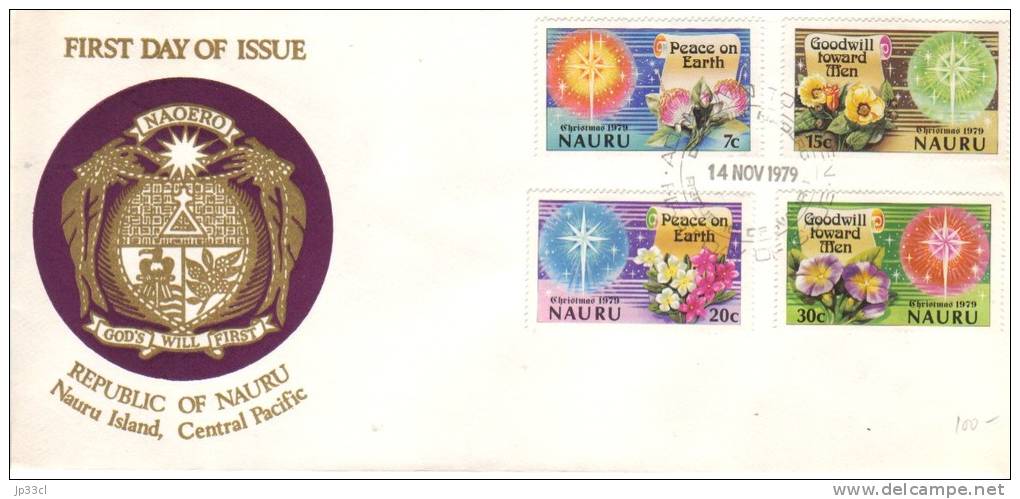 FDC Des Timbres Peace On Earth Et Goodwill Toward Men, 14 Nov 1979 - Nauru