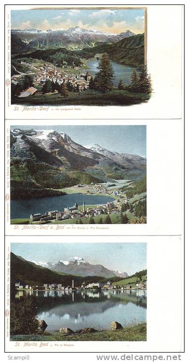 ST. MORITZ, 3 Cartes - Autres & Non Classés