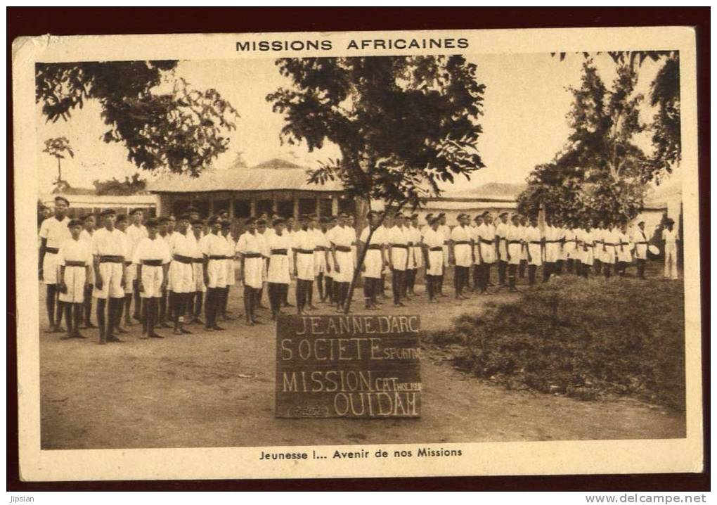 Cpa Du Dahomey Ouidah Société Sportive Jeanne D' Arc  Mission Catholique    2LIO12 - Dahomey