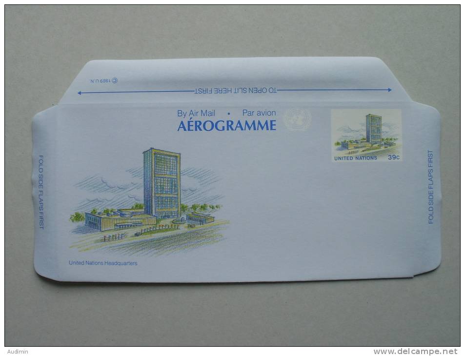 UNO-New York Aerogramm Air Letter LF 11 ++ Mnh, UN-Hauptquartier NY - Luchtpost
