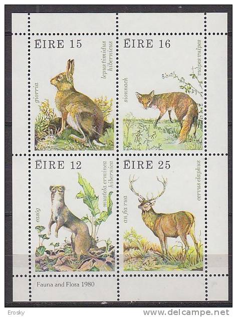 B1917 - IRLANDE IRELAND BF Yv N°3 ** ANIMAUX ANIMALS - Blocks & Sheetlets