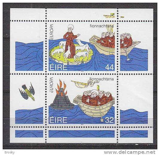 B1920 - IRLANDE IRELAND BF Yv N°15 ** EUROPA CEPT - Hojas Y Bloques