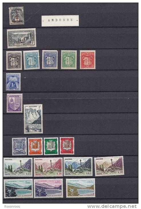 PETIT LOT TIMBRES ANDORRE ANDORRA NEUF ET OBLITERES  DONT TAXE - Sonstige & Ohne Zuordnung