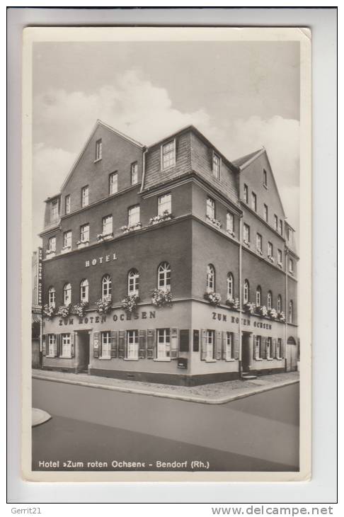 5413 BENDORF, Hotel "Zum Roten Ochsen" 60er-Jahre, Briefmarek Fehlt - Bendorf