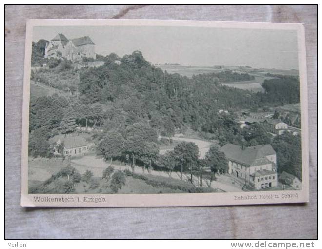 Germany -  Wolkenstein I. Erzgeb.  Bahnhof  Hotel Und Schloss   D102157 - Wolkenstein