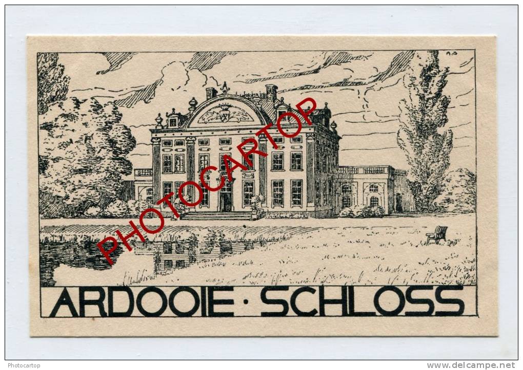 ARDOOIE-Chateau-Dessin-Carte Allemande-Gu Erre 14-18-1WK-Militaria-BELGI EN-BELGIQUE-Flandern- - Ardooie