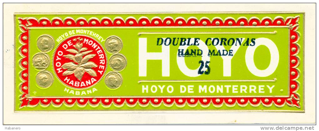 HOYO DE MONTERREY DOUBLE CORONAS LABEL - NEW AND UNUSED - Labels