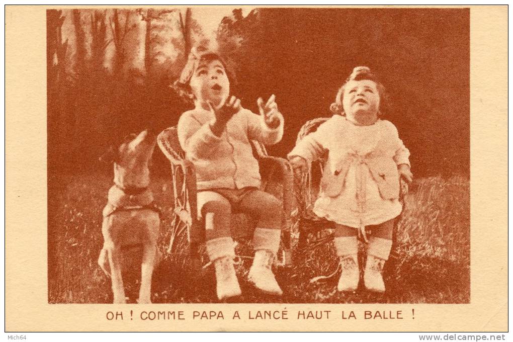 CPA . OH !  COMME  PAPA  A  LANCE  HAUT  LA  BALLE - Ritratti