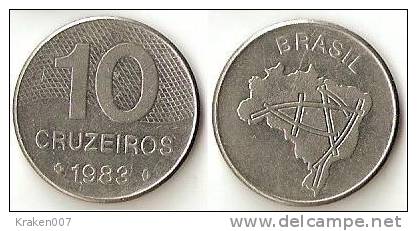 Brazil  10 Cruzeiros 1983 - Brazil