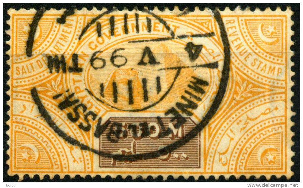 Ägypten Mi.N° ? Salt Department Revenue Stamp Egyptian Government 500 M. Der Stempel =  Minet El Bassai ? Vom 4. 5. 1899 - 1866-1914 Khedivato De Egipto