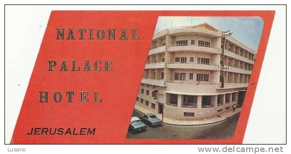 Etiquette De Bagage - National Palace Hotel - Jérusalem - Israël - Hotel Labels