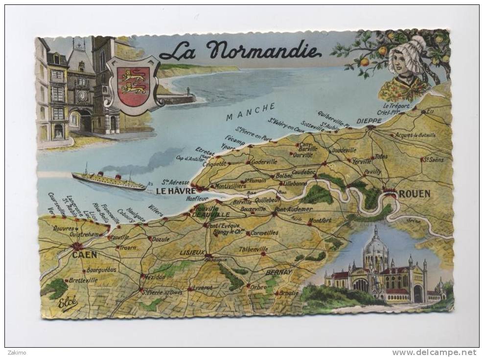 LA NORMANDIE--RECT O/ VERSO ---100.25 - Landkarten