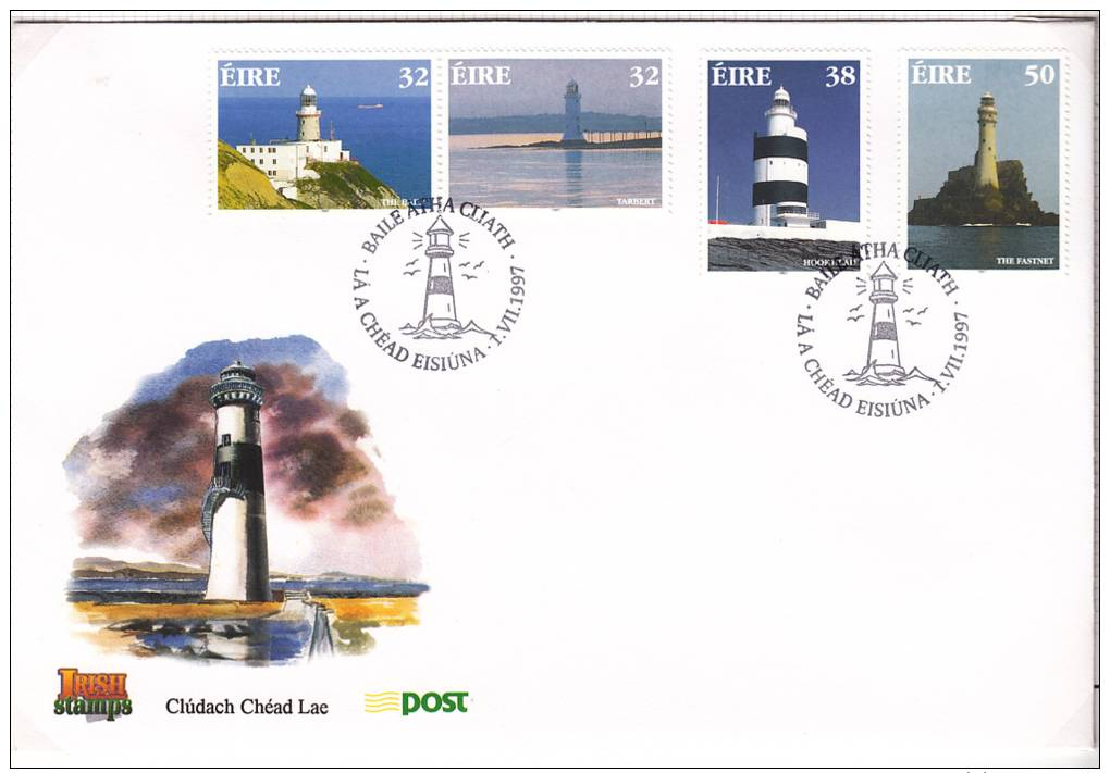 1997 Eire Irlanda Ireland LIGHTHOUSES SG 1136/39 FDC - FDC