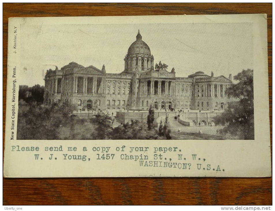 New State Capitol Harrisburg Penn. / Anno 1905 ( Zie Foto Voor Details ) !! - Harrisburg