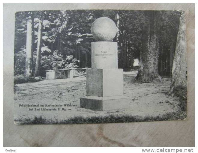 Fröbeldenkmal Im Marienthaler Wäldchen  Bei Bad Liebenstein     D102254 - Bad Liebenstein