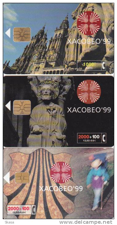 Espagne 3 Cartes Série XACOBEO´99 - Collections