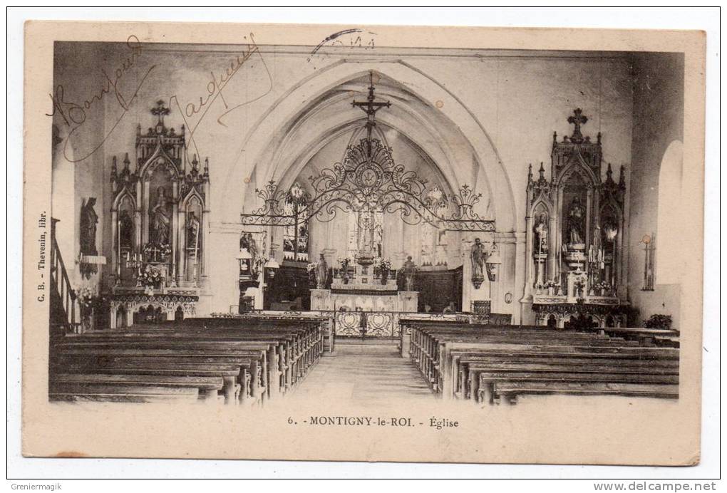 Cpa Pionnière 52 - Montigny Le Roy - Eglise (intérieur) - 1905 - Montigny Le Roi