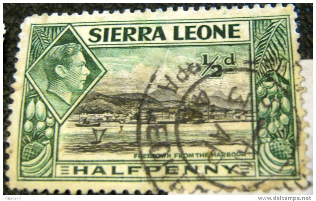 Sierra Leone 1938 King George VI Freetown From The Harbour 0.5d - Used - Sierra Leone (...-1960)