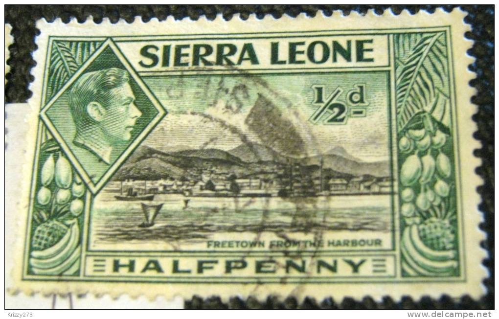 Sierra Leone 1938 King George VI Freetown From The Harbour 0.5d - Used - Sierra Leone (...-1960)