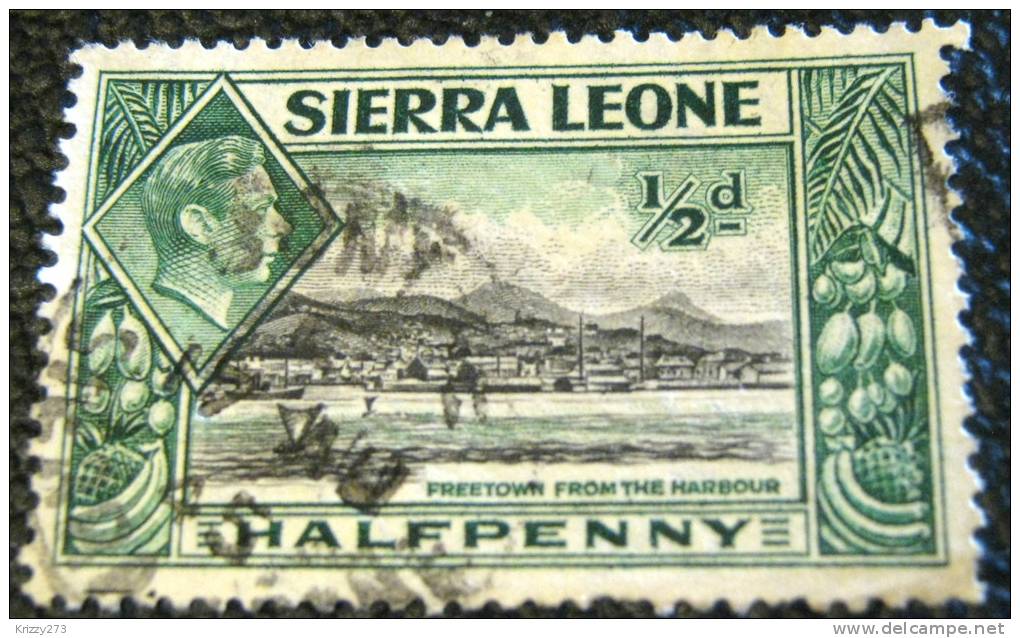 Sierra Leone 1938 King George VI Freetown From The Harbour 0.5d - Used - Sierra Leona (...-1960)