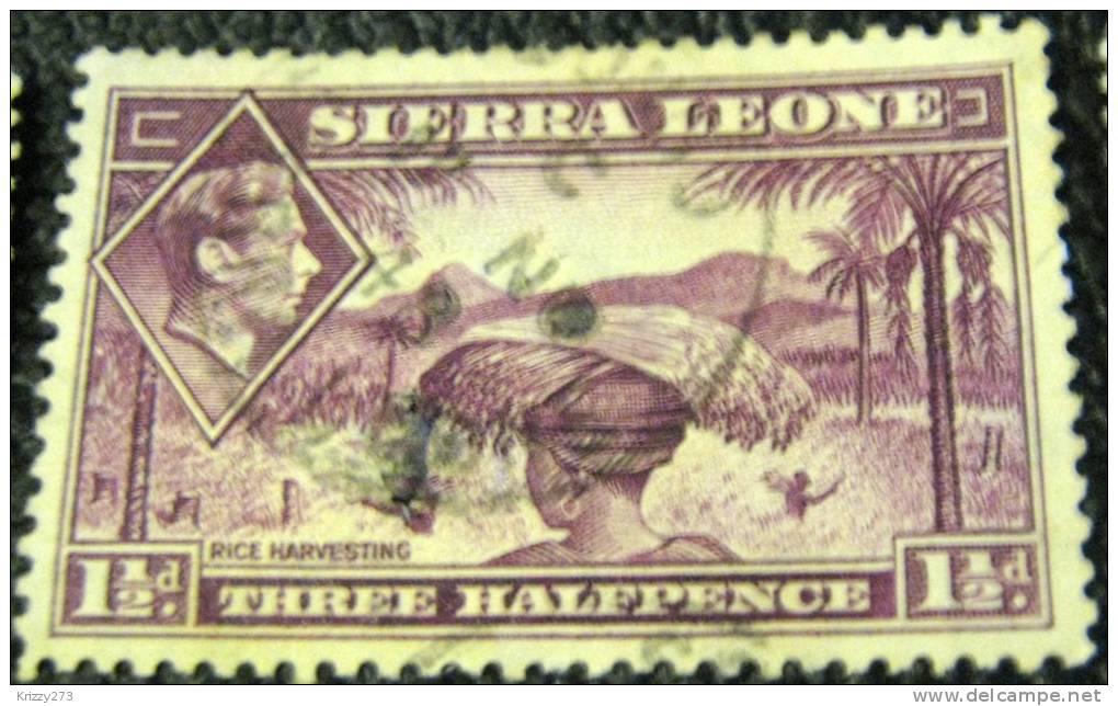 Sierra Leone 1938 King George VI Rice Harvesting 1.5d - Used - Sierra Leone (...-1960)