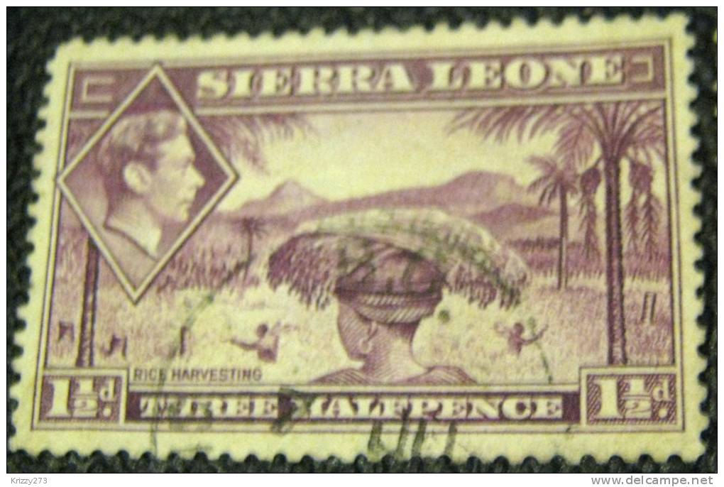 Sierra Leone 1938 King George VI Rice Harvesting 1.5d - Used - Sierra Leone (...-1960)