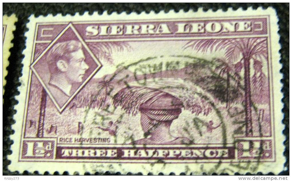 Sierra Leone 1938 King George VI Rice Harvesting 1.5d - Used - Sierra Leone (...-1960)