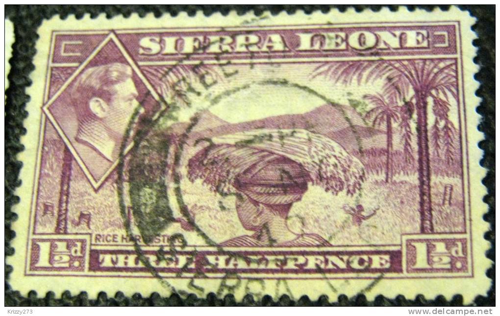Sierra Leone 1938 King George VI Rice Harvesting 1.5d - Used - Sierra Leone (...-1960)