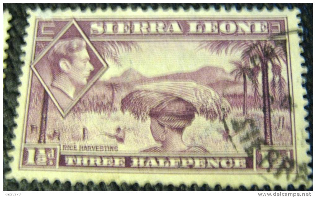 Sierra Leone 1938 King George VI Rice Harvesting 1.5d - Used - Sierra Leone (...-1960)