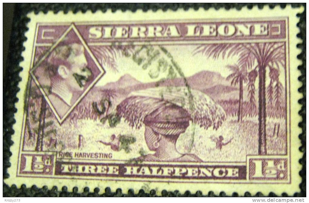 Sierra Leone 1938 King George VI Rice Harvesting 1.5d - Used - Sierra Leone (...-1960)