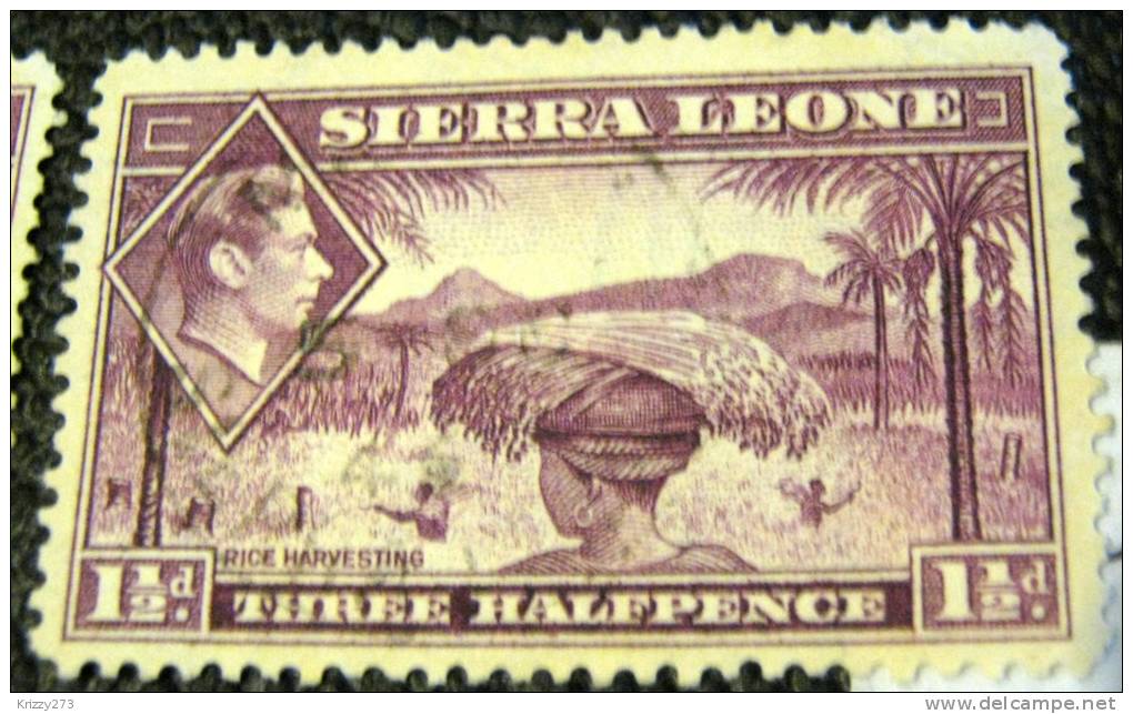 Sierra Leone 1938 King George VI Rice Harvesting 1.5d - Used - Sierra Leone (...-1960)