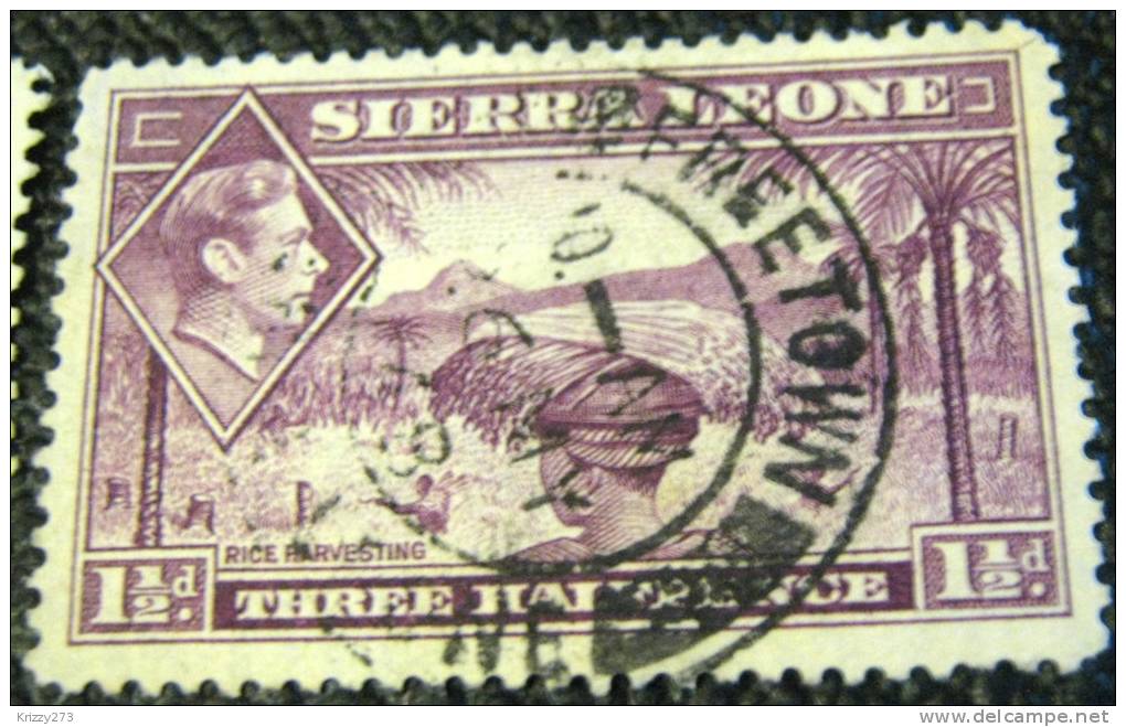 Sierra Leone 1938 King George VI Rice Harvesting 1.5d - Used - Sierra Leone (...-1960)