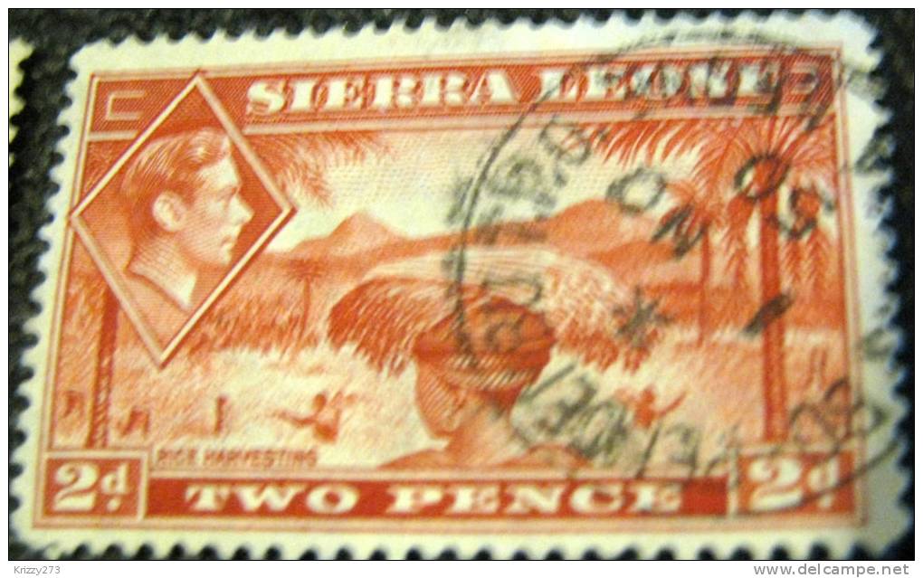 Sierra Leone 1938 King George VI Rice Harvesting 2d - Used - Sierra Leone (...-1960)