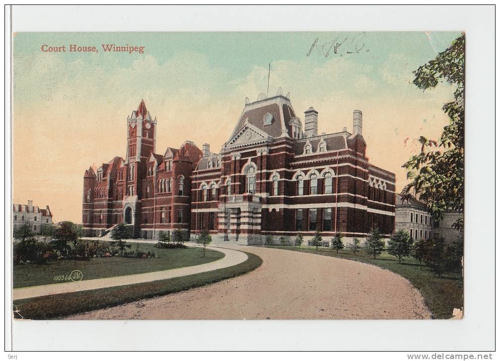 Court House Winnipeg Canada 1908 PC - Winnipeg