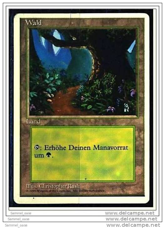 Karte Magic The Gathering  -  Land  -  Wald  -  Deutsch - Autres & Non Classés