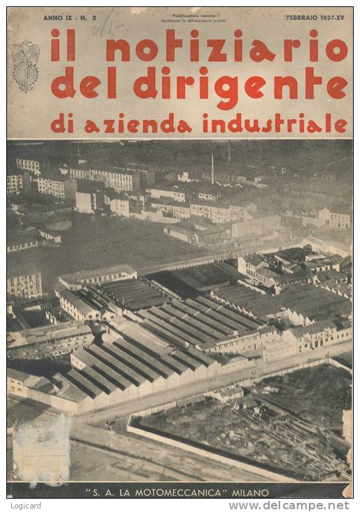 RIVISTA FASCISTA DI AZIENDA INDUSTRIALE IN COPERTINA " S. A. LA MOTOMECCANICA - MILANO" - Altri & Non Classificati