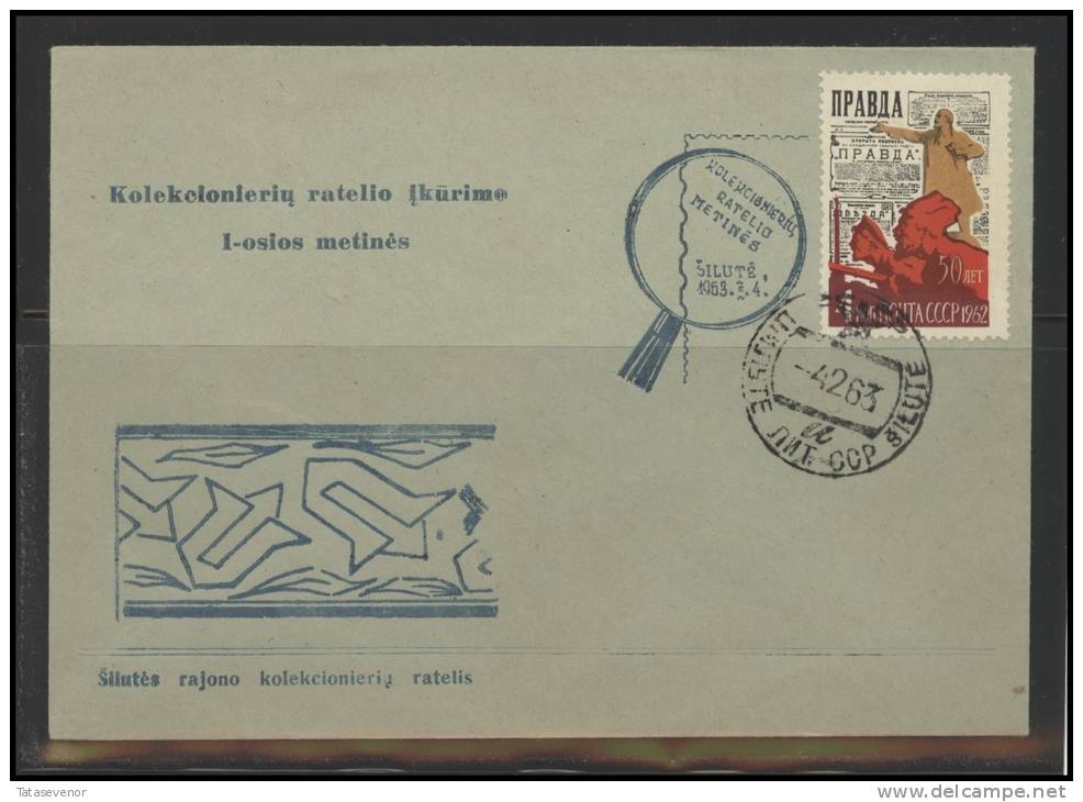 RUSSIA USSR Private Cancellation On Private Envelope LITHUANIA SILUTE-klub-002 Heydekrug - Local & Private