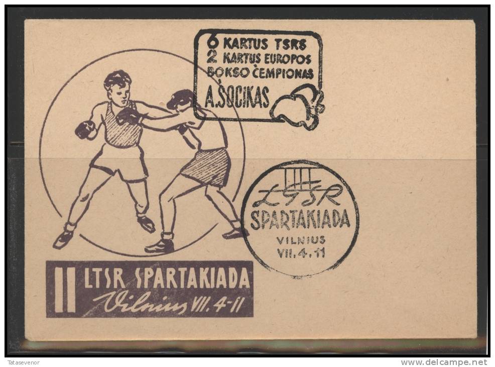 RUSSIA USSR Private Cancellation On Private Envelope LITHUANIA VILNIUS VNO-klub-004 B Boxing - Lokal Und Privat