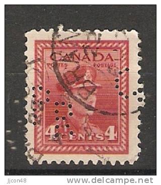 Canada  King George VI  (o)  Perfin CPR - Perforés