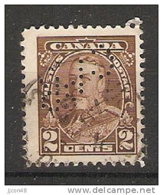 Canada  King George V  (o)  Perfin CPR - Perforés