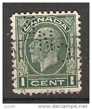 Canada  King George V  (o)  Perfin CNR - Perfins