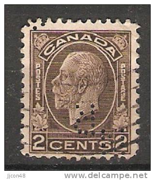 Canada  King George V  (o)  Perfin CNR - Perforiert/Gezähnt