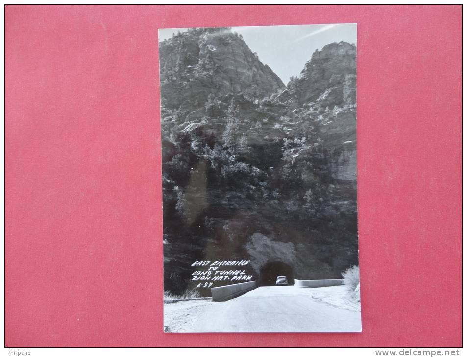 Rppc By Cook    > UT - Utah > Zion  Long Tunnel Zion National Park-- EKc Box   - Not Mailed --ref  884 - Zion