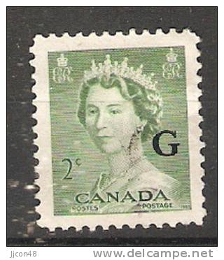 Canada  Queen Elizabeth II  (o)  Optd. G - Overprinted